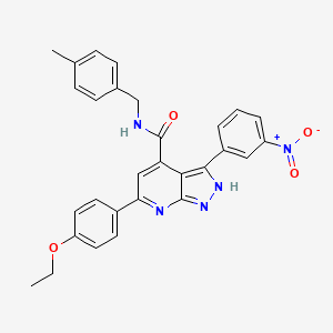 6-(4-ethoxyphenyl)-N-(4-methylbenzyl)-3-(3-nitrophenyl)-1H-pyrazolo[3,4-b]pyridine-4-carboxamide