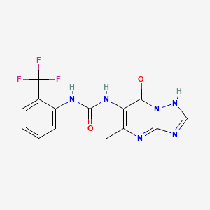 1-(7-Hydroxy-5-methyl[1,2,4]triazolo[1,5-a]pyrimidin-6-yl)-3-[2-(trifluoromethyl)phenyl]urea