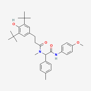 3-(3,5-di-tert-butyl-4-hydroxyphenyl)-N-{2-[(4-methoxyphenyl)amino]-1-(4-methylphenyl)-2-oxoethyl}-N-methylpropanamide