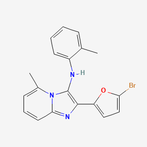 molecular formula C19H16BrN3O B14997833 2-(5-bromofuran-2-yl)-5-methyl-N-(2-methylphenyl)imidazo[1,2-a]pyridin-3-amine 