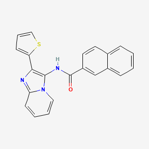 N-(2-(thiophen-2-yl)imidazo[1,2-a]pyridin-3-yl)-2-naphthamide