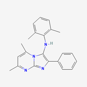 molecular formula C22H22N4 B14997880 N-(2,6-dimethylphenyl)-5,7-dimethyl-2-phenylimidazo[1,2-a]pyrimidin-3-amine 