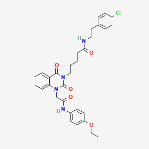 N-[2-(4-chlorophenyl)ethyl]-5-(1-{[(4-ethoxyphenyl)carbamoyl]methyl}-2,4-dioxo-1,2,3,4-tetrahydroquinazolin-3-yl)pentanamide