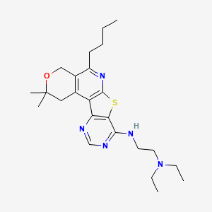 molecular formula C24H35N5OS B14997920 N-(8-butyl-4,4-dimethyl-5-oxa-11-thia-9,14,16-triazatetracyclo[8.7.0.02,7.012,17]heptadeca-1(10),2(7),8,12(17),13,15-hexaen-13-yl)-N',N'-diethylethane-1,2-diamine 