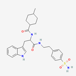 molecular formula C27H34N4O4S B14997930 Nalpha-[(4-methylcyclohexyl)carbonyl]-N-[2-(4-sulfamoylphenyl)ethyl]tryptophanamide 