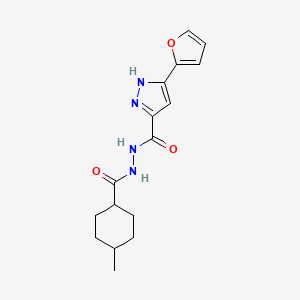 3-(furan-2-yl)-N'-[(4-methylcyclohexyl)carbonyl]-1H-pyrazole-5-carbohydrazide