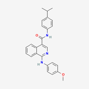 N-(4-Isopropylphenyl)-1-((4-methoxyphenyl)amino)isoquinoline-4-carboxamide