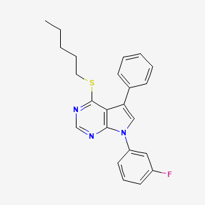 7-(3-fluorophenyl)-4-(pentylsulfanyl)-5-phenyl-7H-pyrrolo[2,3-d]pyrimidine