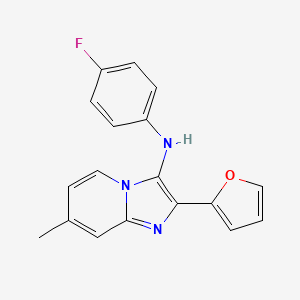 N-(4-fluorophenyl)-2-(furan-2-yl)-7-methylimidazo[1,2-a]pyridin-3-amine