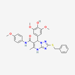 2-(benzylsulfanyl)-7-(4-hydroxy-3,5-dimethoxyphenyl)-N-(4-methoxyphenyl)-5-methyl-4,7-dihydro[1,2,4]triazolo[1,5-a]pyrimidine-6-carboxamide