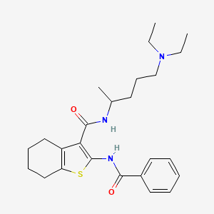 2-benzamido-N-[5-(diethylamino)pentan-2-yl]-4,5,6,7-tetrahydro-1-benzothiophene-3-carboxamide