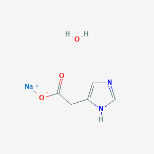 molecular formula C5H7N2NaO3 B1499806 Sodium 2-(1H-imidazol-4-yl)acetate hydrate 