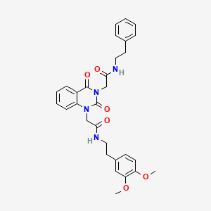 N-(3,4-dimethoxyphenethyl)-2-(2,4-dioxo-3-(2-oxo-2-(phenethylamino)ethyl)-3,4-dihydroquinazolin-1(2H)-yl)acetamide