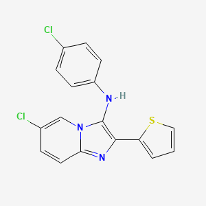 6-chloro-N-(4-chlorophenyl)-2-(thiophen-2-yl)imidazo[1,2-a]pyridin-3-amine