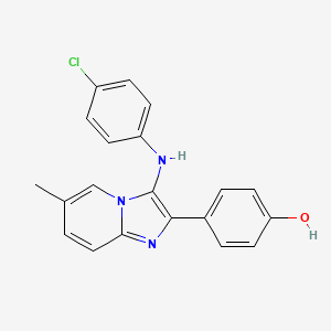 4-{3-[(4-Chlorophenyl)amino]-6-methylimidazo[1,2-a]pyridin-2-yl}phenol