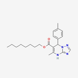 molecular formula C22H30N4O2 B14998134 Octyl 5-methyl-7-(4-methylphenyl)-4,7-dihydro[1,2,4]triazolo[1,5-a]pyrimidine-6-carboxylate 