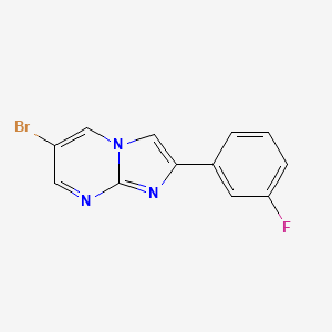 molecular formula C12H7BrFN3 B1499817 6-Bromo-2-(3-fluorophenyl)imidazo[1,2-a]pyrimidine CAS No. 944580-72-7
