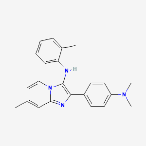 molecular formula C23H24N4 B14998174 2-[4-(dimethylamino)phenyl]-7-methyl-N-(2-methylphenyl)imidazo[1,2-a]pyridin-3-amine 