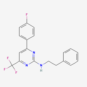 4-(4-fluorophenyl)-N-(2-phenylethyl)-6-(trifluoromethyl)pyrimidin-2-amine