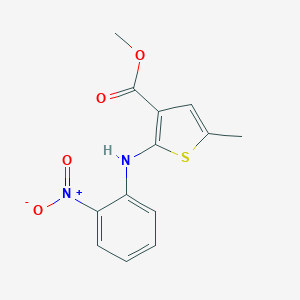 molecular formula C13H12N2O4S B149982 Methyl 5-methyl-2-((2-nitrophenyl)amino)thiophene-3-carboxylate CAS No. 72242-31-0