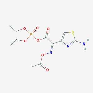 molecular formula C11H16N3O7PS B1499820 (2Z)-2-[(Acetyloxy)imino]-2-(2-amino-1,3-thiazol-4-yl)acetyl diethyl phosphate CAS No. 205307-52-4