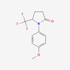 molecular formula C12H12F3NO2 B1499822 1-(4-Methoxyphenyl)-5-(trifluoromethyl)pyrrolidin-2-one 