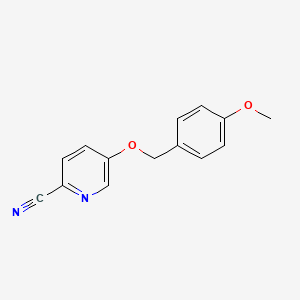 molecular formula C14H12N2O2 B1499823 5-((4-Methoxybenzyl)oxy)picolinonitrile CAS No. 917910-75-9