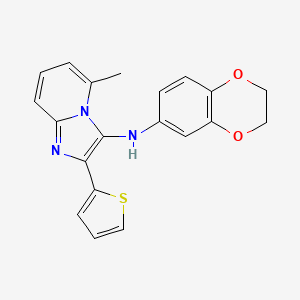 N-(2,3-dihydro-1,4-benzodioxin-6-yl)-5-methyl-2-(thiophen-2-yl)imidazo[1,2-a]pyridin-3-amine