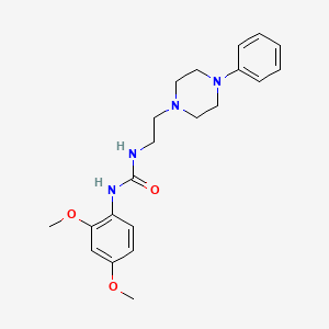 molecular formula C21H28N4O3 B14998276 1-(2,4-Dimethoxyphenyl)-3-(2-(4-phenylpiperazin-1-yl)ethyl)urea 