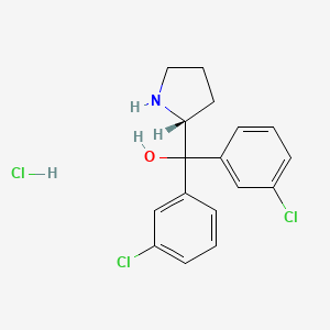 molecular formula C17H18Cl3NO B1499828 (R)-a,a-bis(3-Chlorophenyl)-2-pyrrolidinemethanol hydrochloride CAS No. 131180-59-1