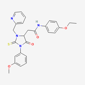 molecular formula C26H26N4O4S B14998280 N-(4-ethoxyphenyl)-2-[1-(3-methoxyphenyl)-5-oxo-3-(pyridin-2-ylmethyl)-2-thioxoimidazolidin-4-yl]acetamide 