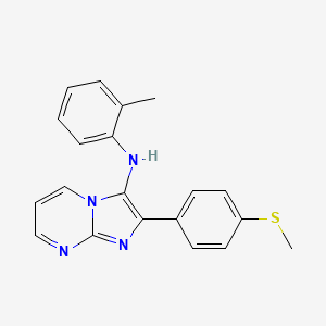 N-(2-methylphenyl)-2-[4-(methylsulfanyl)phenyl]imidazo[1,2-a]pyrimidin-3-amine