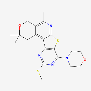 4,4,8-trimethyl-15-methylsulfanyl-13-morpholin-4-yl-5-oxa-11-thia-9,14,16-triazatetracyclo[8.7.0.02,7.012,17]heptadeca-1,7,9,12(17),13,15-hexaene