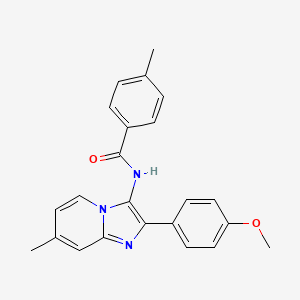 N-[2-(4-methoxyphenyl)-7-methylimidazo[1,2-a]pyridin-3-yl]-4-methylbenzamide