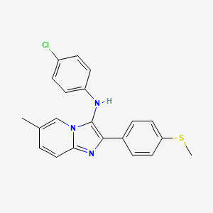 N-(4-chlorophenyl)-6-methyl-2-[4-(methylsulfanyl)phenyl]imidazo[1,2-a]pyridin-3-amine