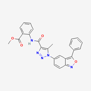 molecular formula C25H19N5O4 B14998402 methyl 2-({[5-methyl-1-(3-phenyl-2,1-benzisoxazol-5-yl)-1H-1,2,3-triazol-4-yl]carbonyl}amino)benzoate 