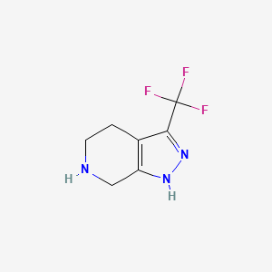 molecular formula C7H8F3N3 B1499841 3-(三氟甲基)-4,5,6,7-四氢-1H-吡唑并[3,4-c]吡啶 CAS No. 853784-21-1