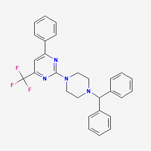 2-[4-(Diphenylmethyl)piperazin-1-yl]-4-phenyl-6-(trifluoromethyl)pyrimidine