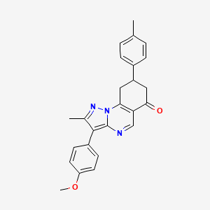 molecular formula C25H23N3O2 B14998426 3-(4-methoxyphenyl)-2-methyl-8-(4-methylphenyl)-8,9-dihydropyrazolo[1,5-a]quinazolin-6(7H)-one 