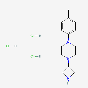 molecular formula C14H24Cl3N3 B1499844 3-[4-(4-Tolyl)piperazinyl]azetidine trihydrochloride 