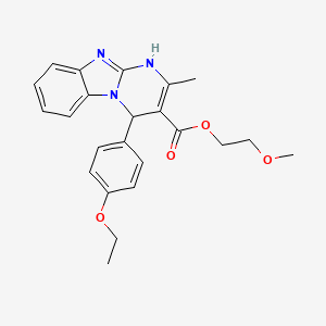 molecular formula C23H25N3O4 B14998441 2-Methoxyethyl 4-(4-ethoxyphenyl)-2-methyl-1,4-dihydropyrimido[1,2-a]benzimidazole-3-carboxylate 