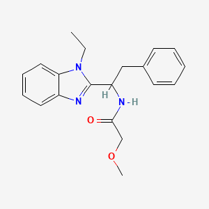 molecular formula C20H23N3O2 B14998459 N-[1-(1-ethyl-1H-benzimidazol-2-yl)-2-phenylethyl]-2-methoxyacetamide 