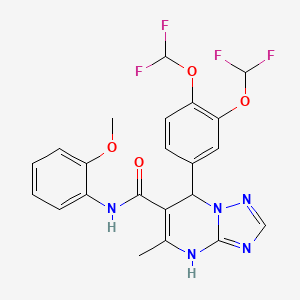 7-[3,4-bis(difluoromethoxy)phenyl]-N-(2-methoxyphenyl)-5-methyl-4,7-dihydro[1,2,4]triazolo[1,5-a]pyrimidine-6-carboxamide