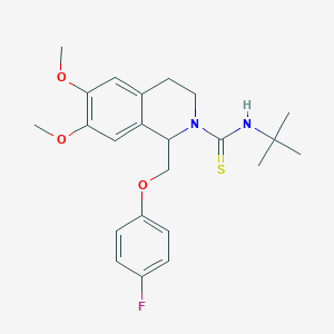 N-(tert-butyl)-1-((4-fluorophenoxy)methyl)-6,7-dimethoxy-3,4-dihydroisoquinoline-2(1H)-carbothioamide