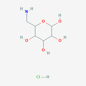 molecular formula C6H14ClNO5 B1499848 6-(Aminomethyl)oxane-2,3,4,5-tetrol;hydrochloride CAS No. 4460-60-0