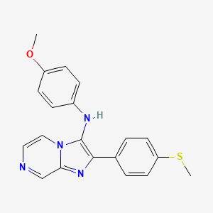 molecular formula C20H18N4OS B14998497 N-(4-methoxyphenyl)-2-[4-(methylsulfanyl)phenyl]imidazo[1,2-a]pyrazin-3-amine 