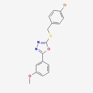 2-[(4-Bromobenzyl)sulfanyl]-5-(3-methoxyphenyl)-1,3,4-oxadiazole