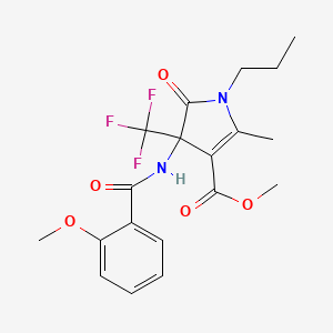 methyl 4-{[(2-methoxyphenyl)carbonyl]amino}-2-methyl-5-oxo-1-propyl-4-(trifluoromethyl)-4,5-dihydro-1H-pyrrole-3-carboxylate