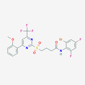 N-(2-bromo-4,6-difluorophenyl)-4-{[4-(2-methoxyphenyl)-6-(trifluoromethyl)pyrimidin-2-yl]sulfonyl}butanamide