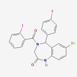 7-Bromo-5-(4-fluorophenyl)-4-(2-iodobenzoyl)-1,3,4,5-tetrahydro-2H-benzo[e][1,4]diazepin-2-one